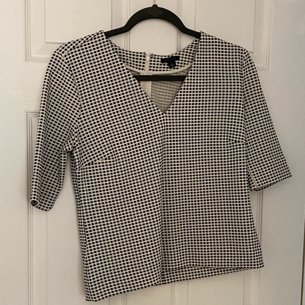 Structured V neck Blouse